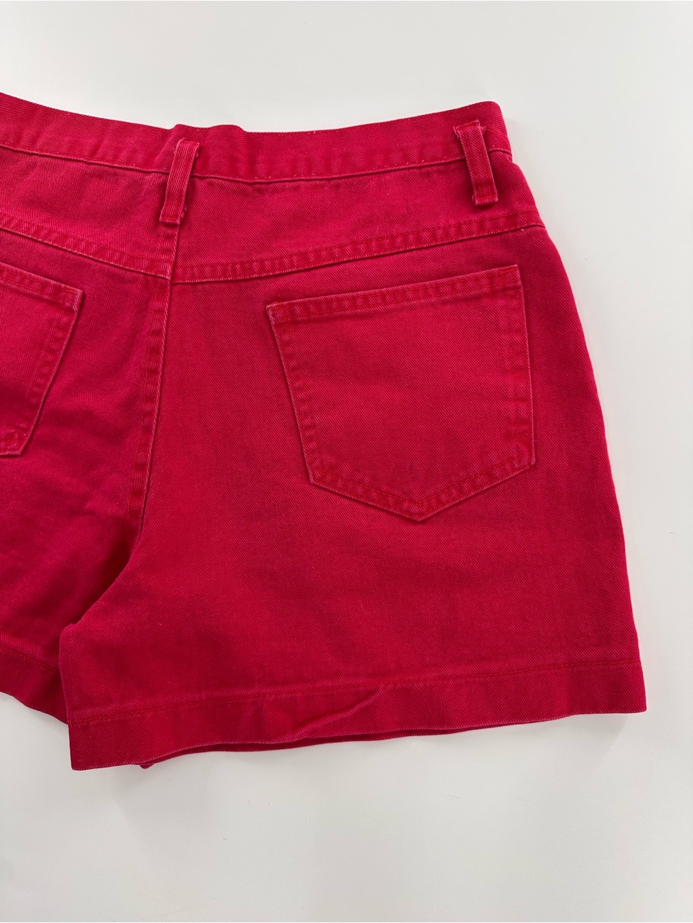 90's Red Denim High Rise Mom Shorts Women's Size M/L - Picture 8 of 10